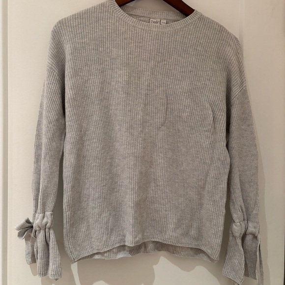 Twik Light Gray Ribbed Knit Top - Picture 1 of 4